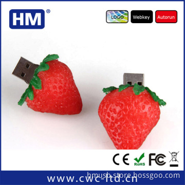 Promotional cheap customized usb flash drive -( strawberry fruit usb flash)